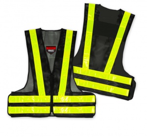 Reflexná vesta BLACK/FLUO YELLOW
