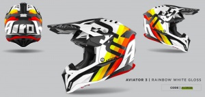 AVIATOR 3 Rainbow White Gloss